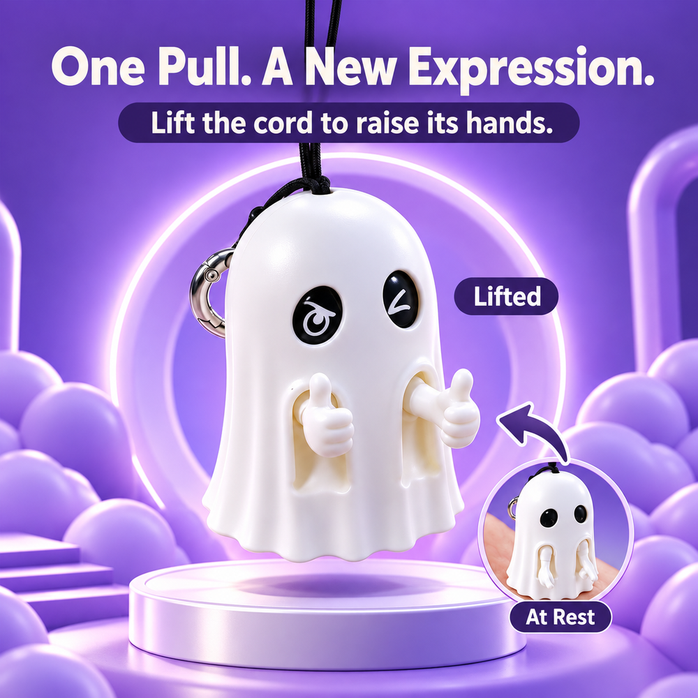 Boo Buddy – Cartoon Ghost Figurine Keychain