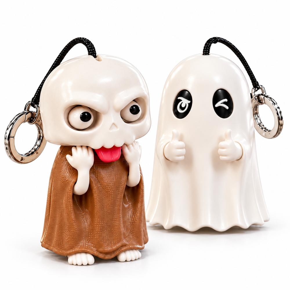 Boo Buddy – Cartoon Ghost Figurine Keychain