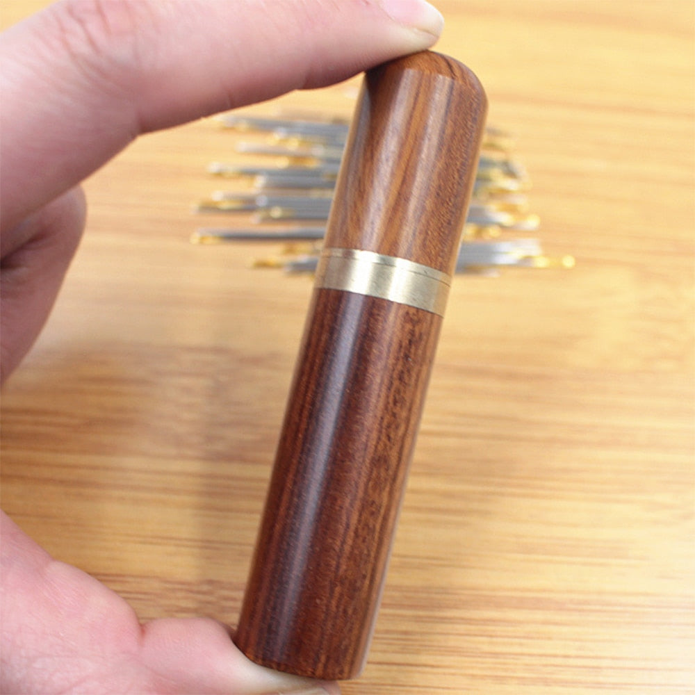 DIY Nähnadelhalter Aufbewahrungsrohr Holzkiste _ N02