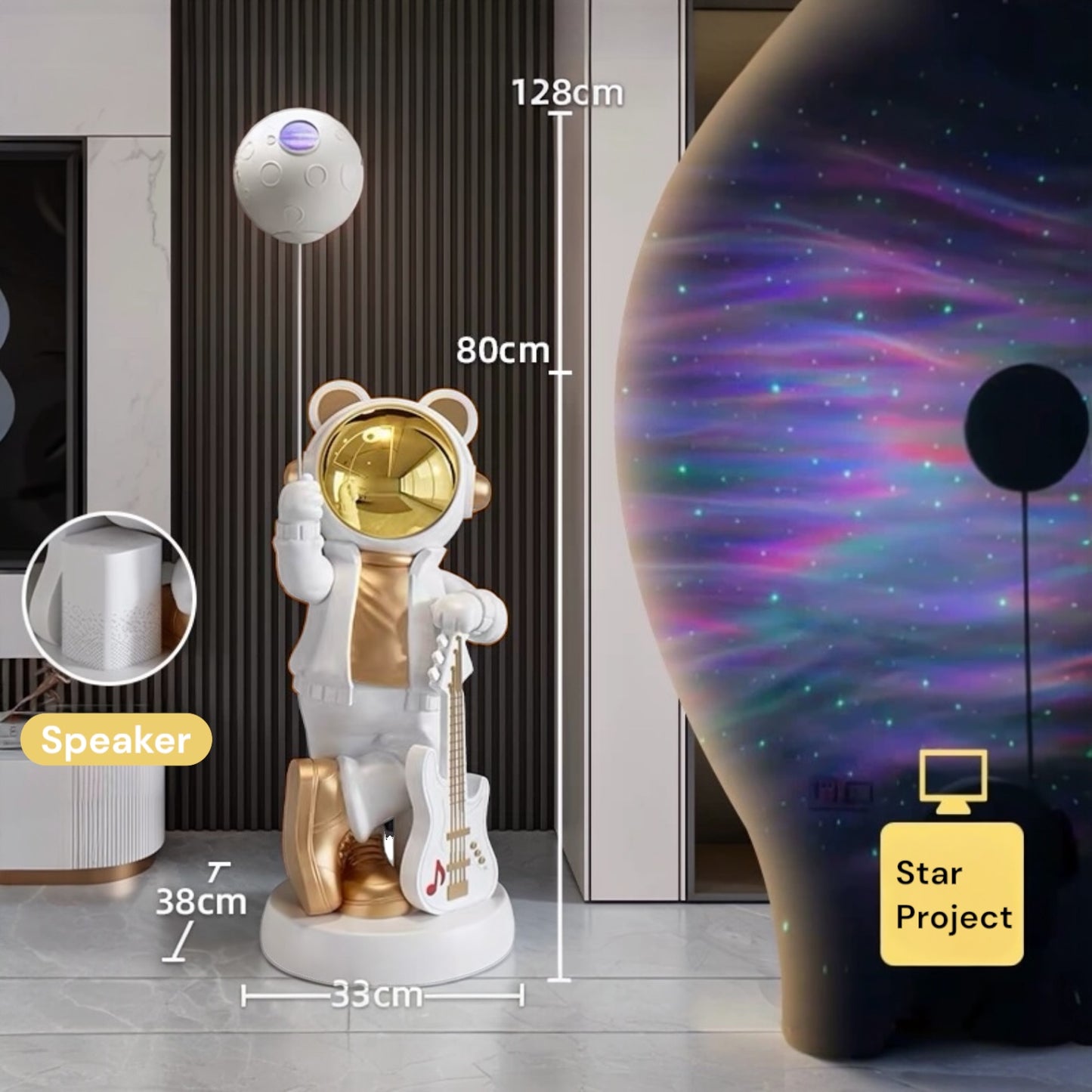 Galaxy Projector Astronaut Bear