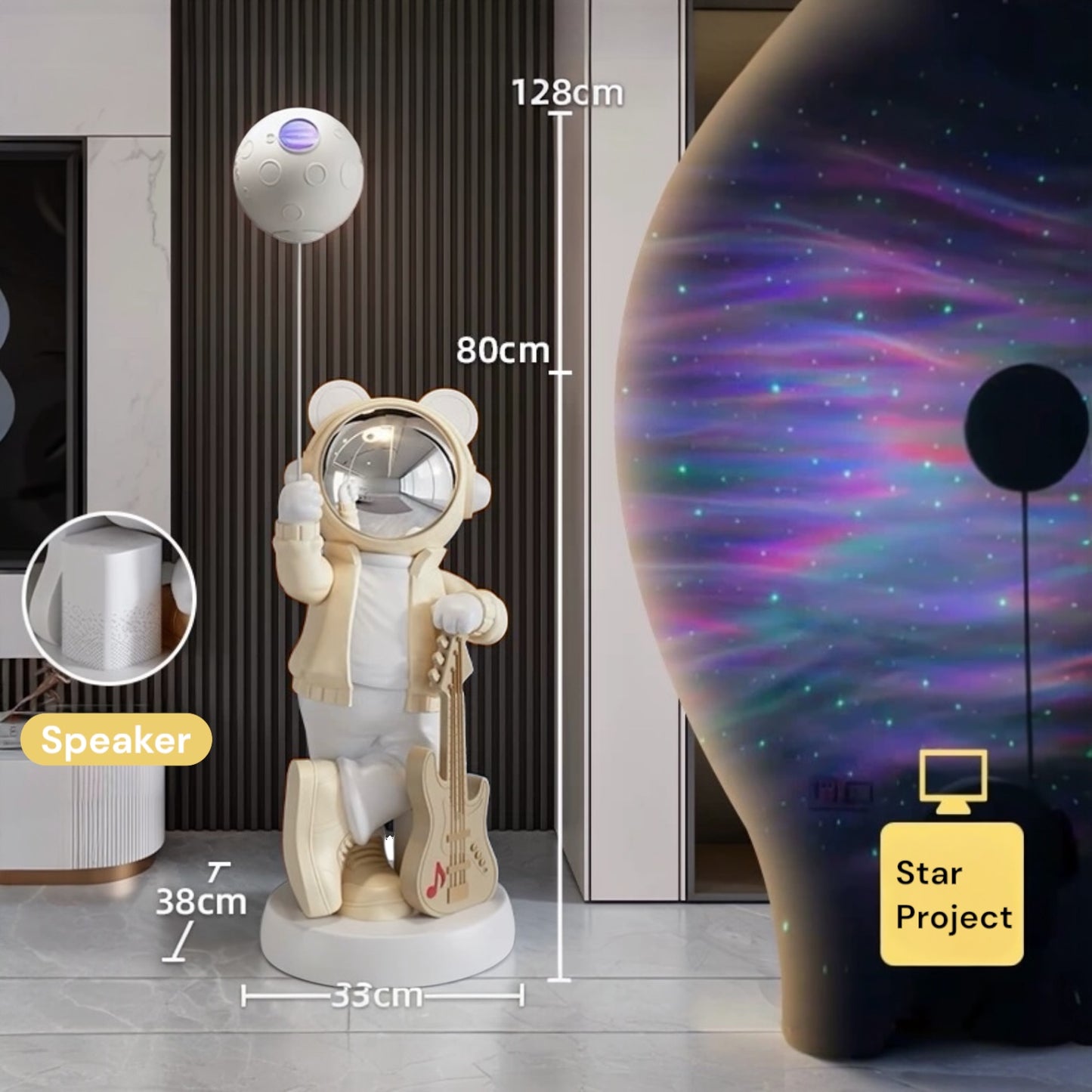 Galaxy Projector Astronaut Bear