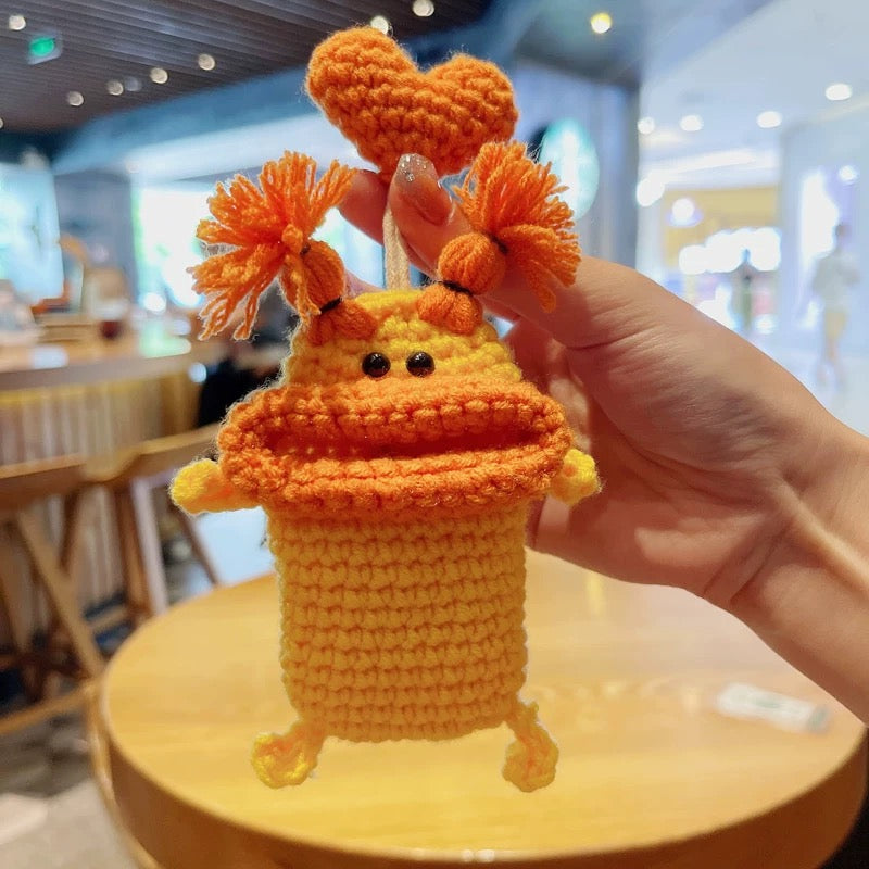 Knitted car key cover