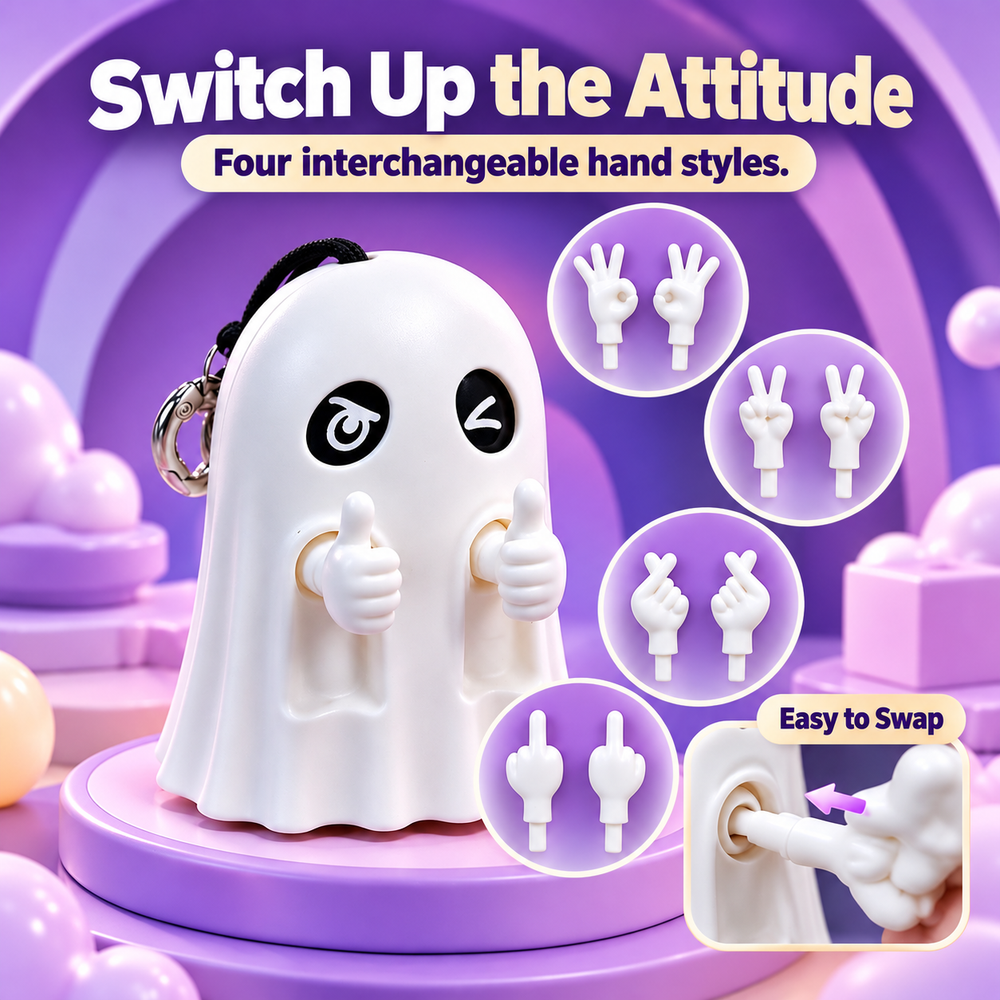Boo Buddy – Cartoon Ghost Figurine Keychain