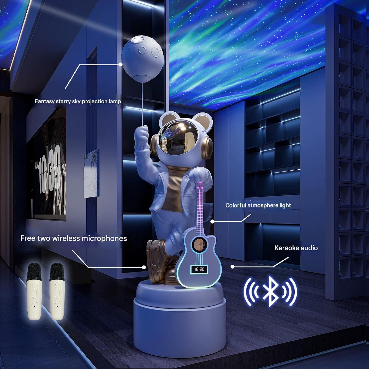Galaxy Projector Astronaut Bear