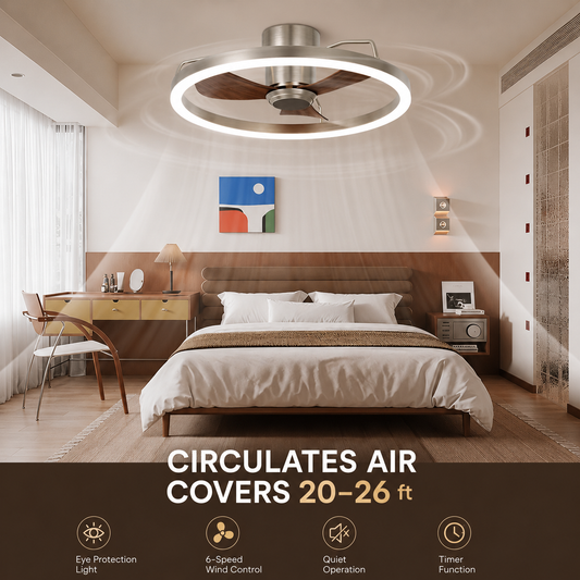 Modern Quiet Ceiling Fan Light