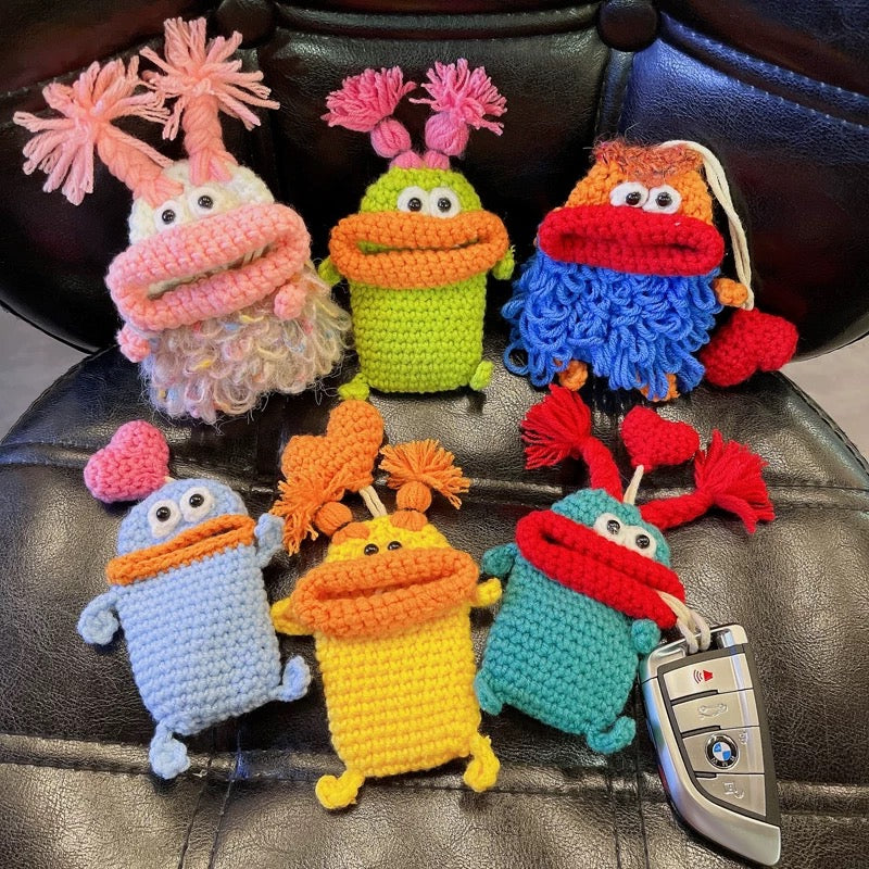 Knitted car key cover