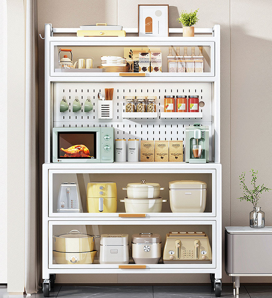 Unique Utopia Kitchen Metal Pantry Storage Cabinet