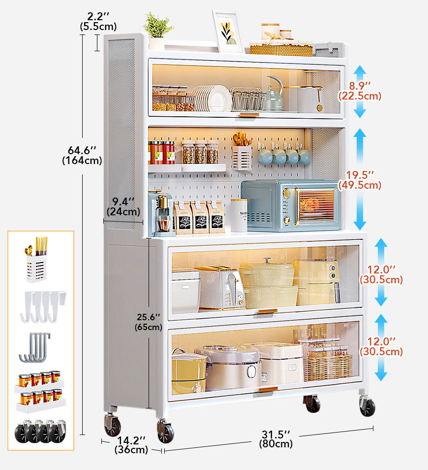 Unique Utopia Kitchen Metal Pantry Storage Cabinet