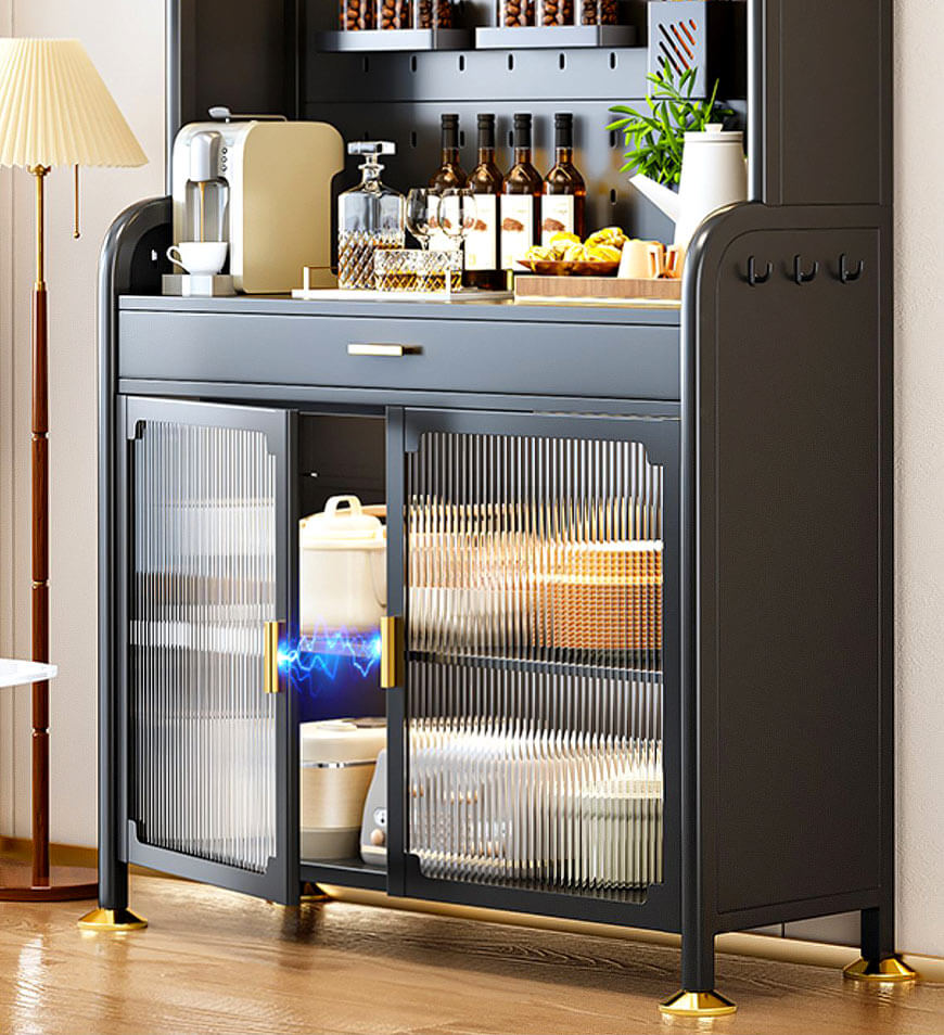 Unique Utopia Kitchen Pantry Storage Cabinet With Pegboard Wall