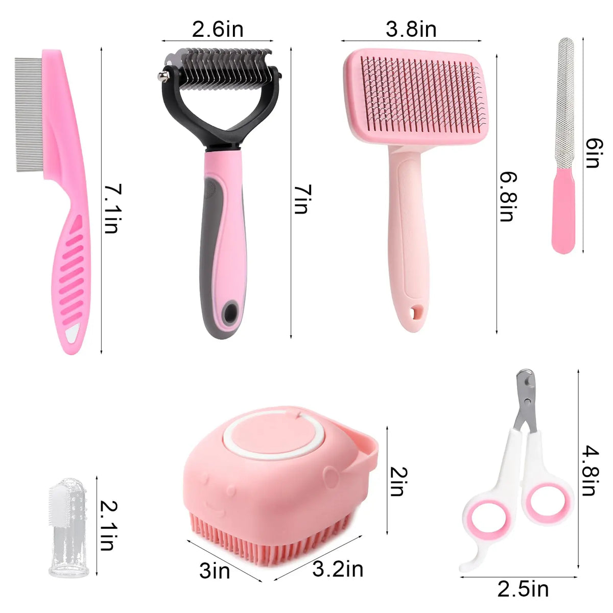 8-Pieces Cat dog grooming set