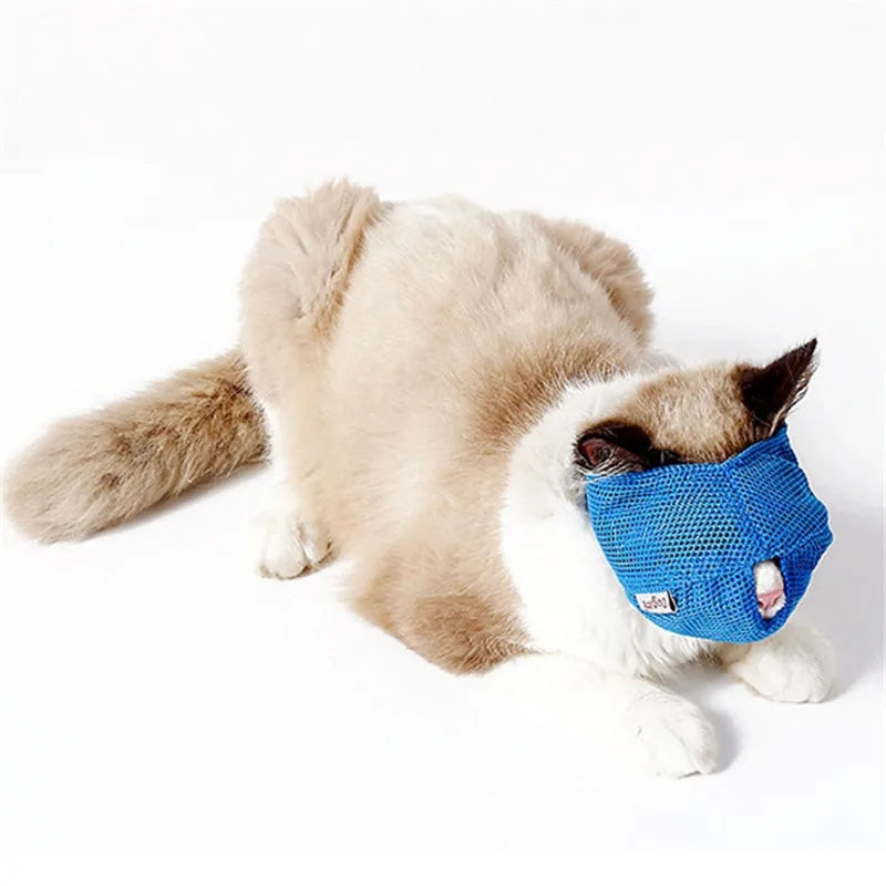 Anti-bite Cat breathable head cover muzzle
