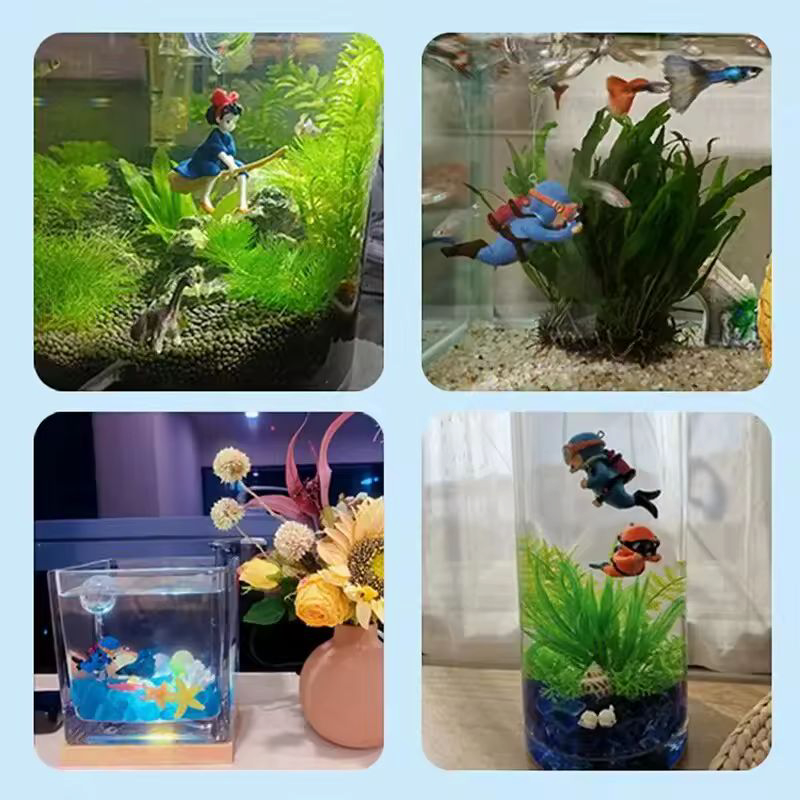 Floating divers, aquarium decoration