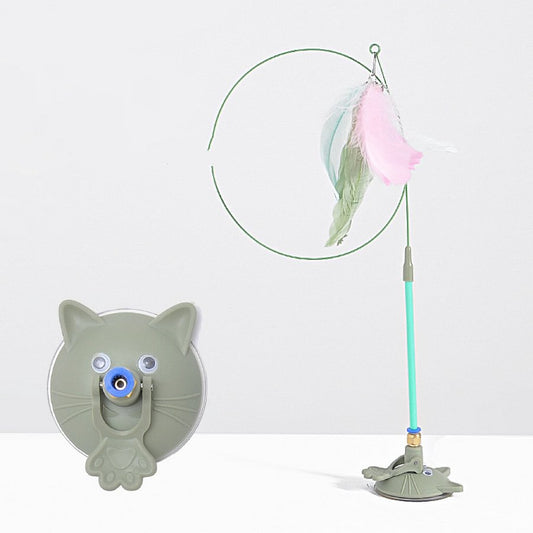 Suction cup cat teasing stick