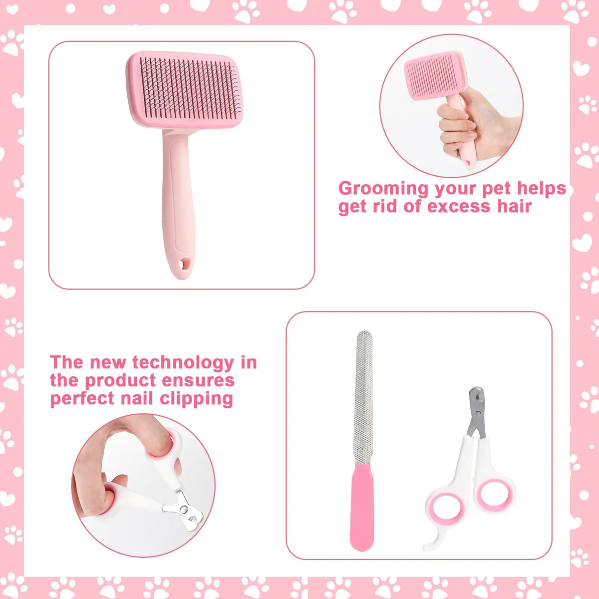 8-Pieces Cat dog grooming set