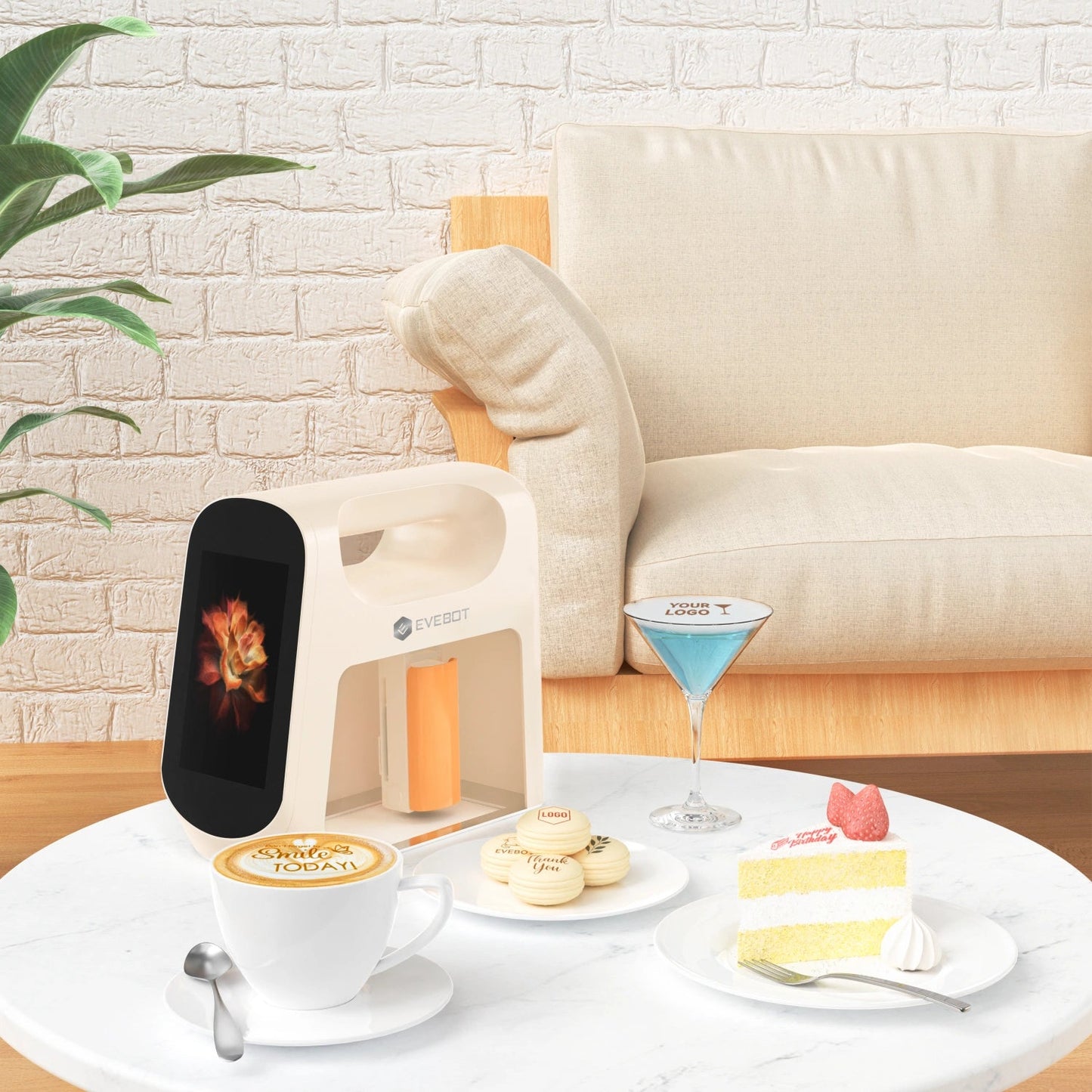 EVEBOT Smart Portable Food Printer 5×10cm with Camera Preview
