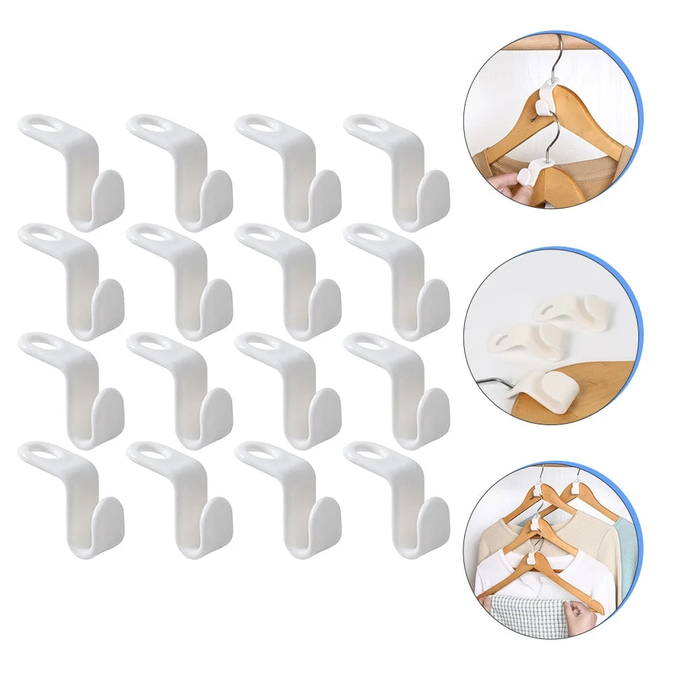 40 Pcs Clothes Hanger Connecting Hooks