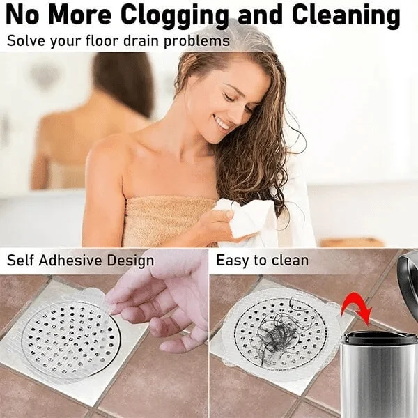 Shower Drain Hair Catcher Mesh Stickers