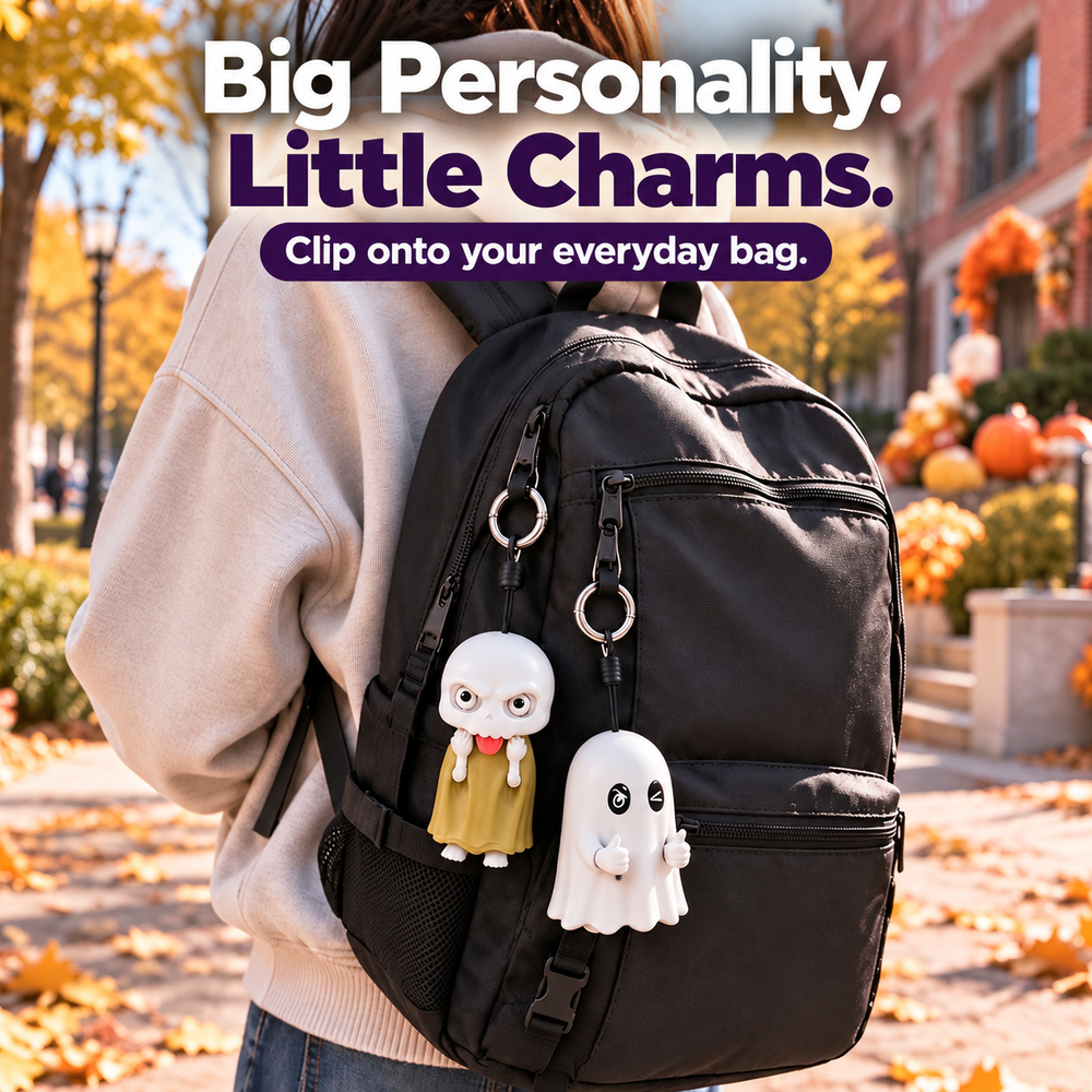 Boo Buddy – Cartoon Ghost Figurine Keychain