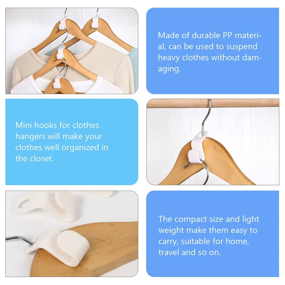 40 Pcs Clothes Hanger Connecting Hooks