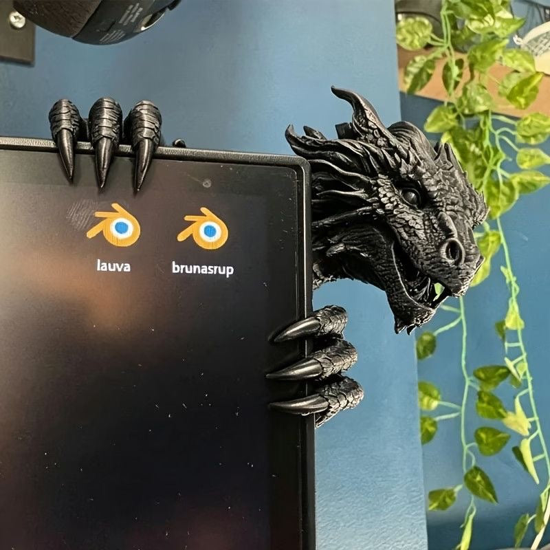 Dragon Screen Guardian – 3D Monitor Edge Figurine