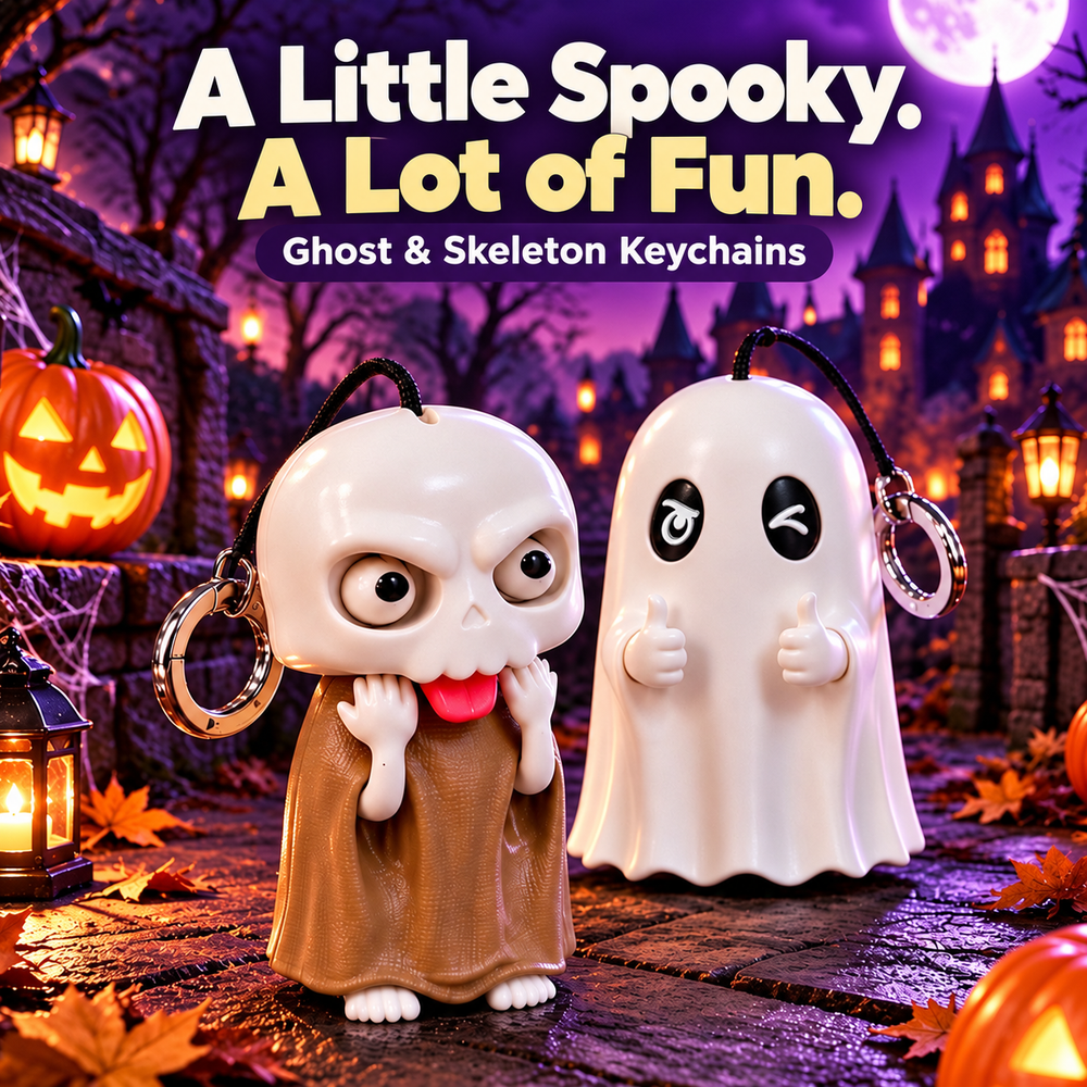 Boo Buddy – Cartoon Ghost Figurine Keychain