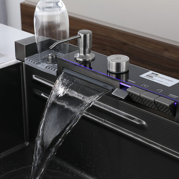 Luxury Kitchen Sink with Digital Display and Waterfall Design