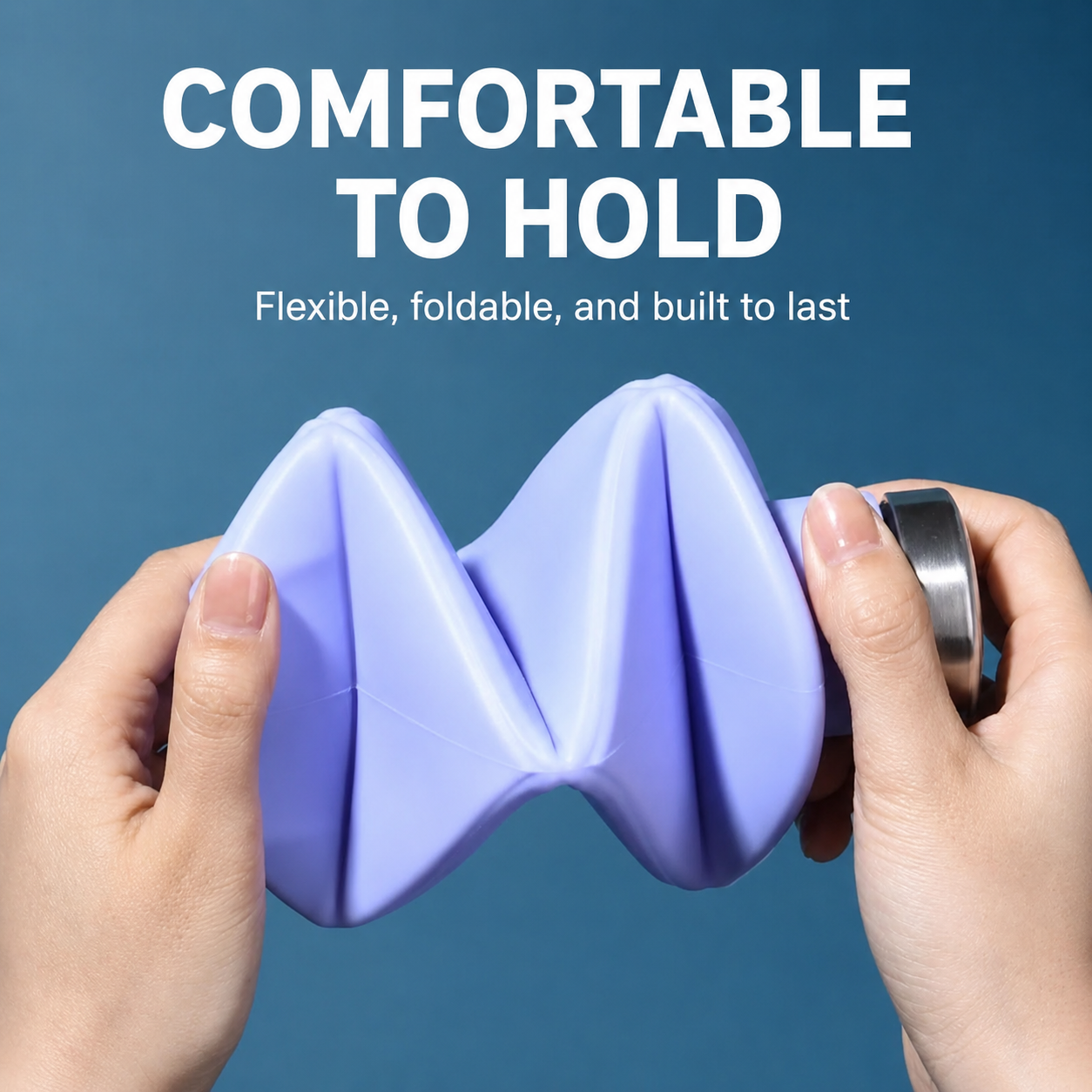 Collapsible Food-Grade Silicone Travel Bottle with Lid
