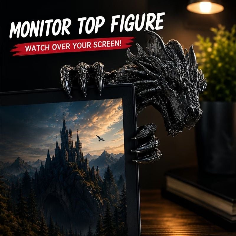 Dragon Screen Guardian – 3D Monitor Edge Figurine