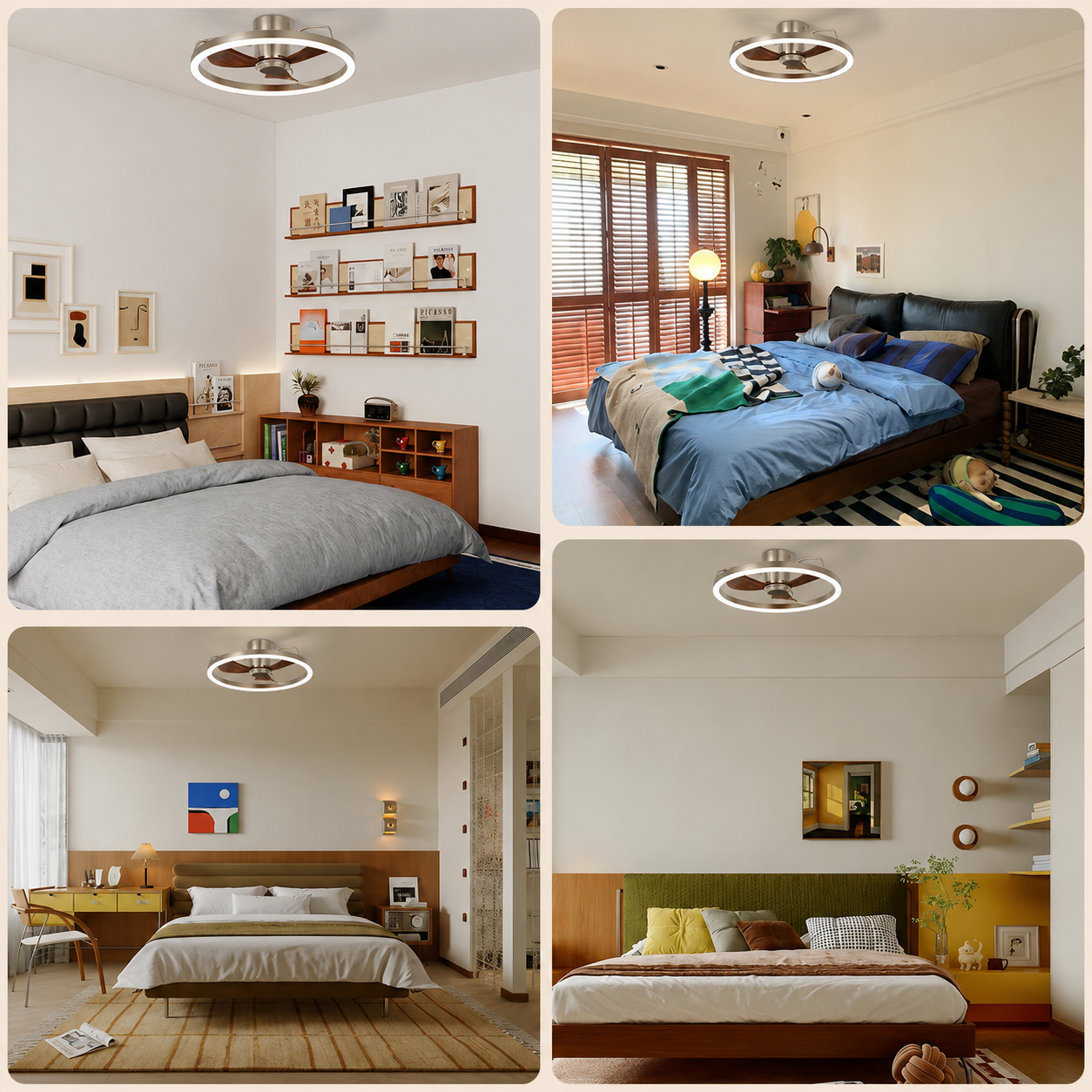 Modern Quiet Ceiling Fan Light