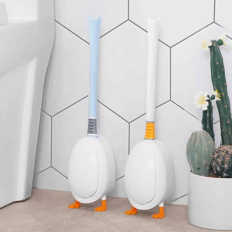 Cute Diving Duck Style Toilet Brush Wall-mounted Floor-Standing