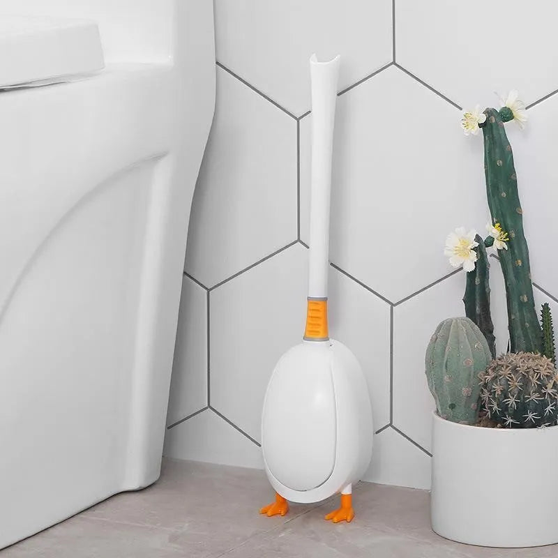 Cute Diving Duck Style Toilet Brush Wall-mounted Floor-Standing