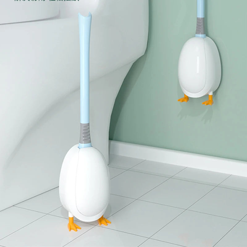 Cute Diving Duck Style Toilet Brush Wall-mounted Floor-Standing