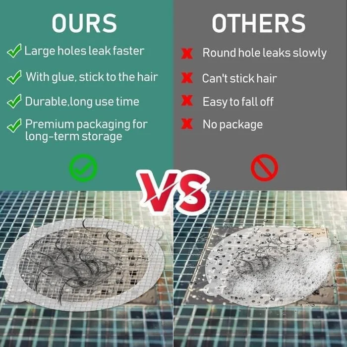 Shower Drain Hair Catcher Mesh Stickers