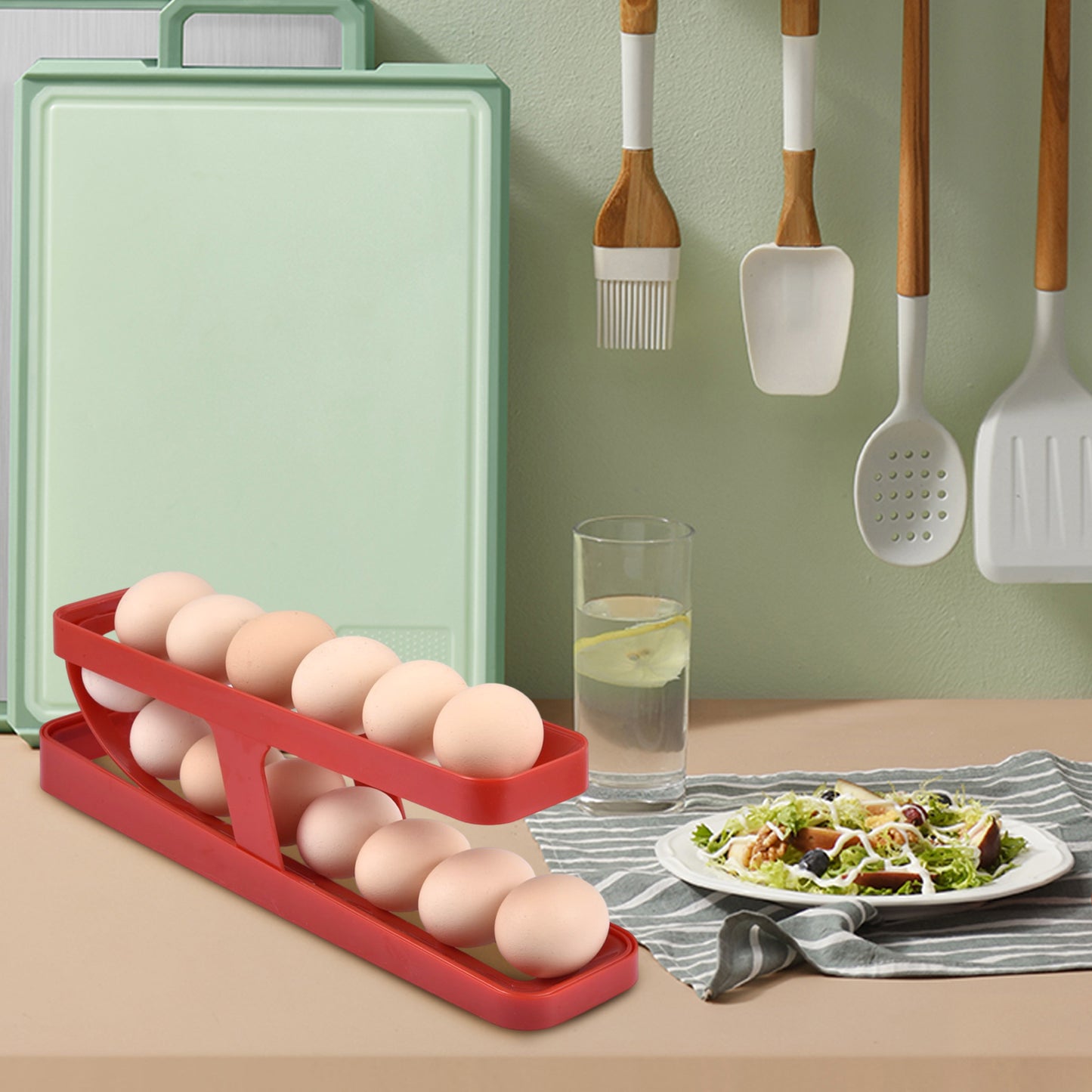 Automatic Scrolling Egg Rack Holder - N23