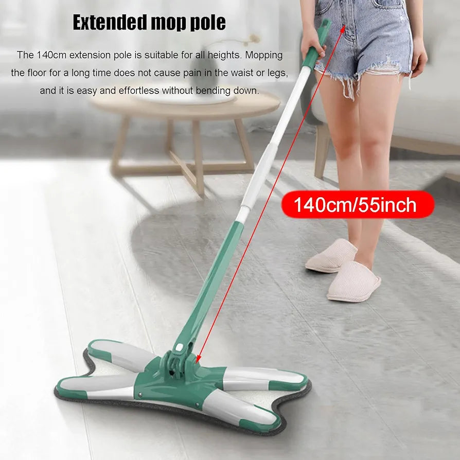 X-Shape Microfiber Mop, 360° Spin Mops for Floor Cleaning