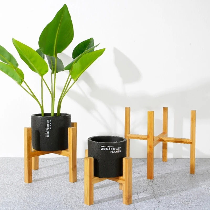 Four legged Wood Flower Pot