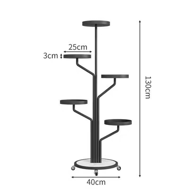 Flower shelf living room removable wheeled storage rack