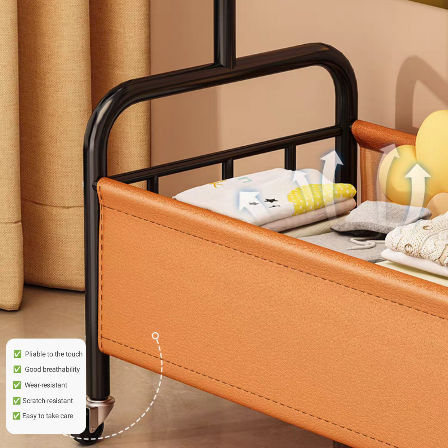 Multifunctional Bedroom Clothes Rack ( Orange )